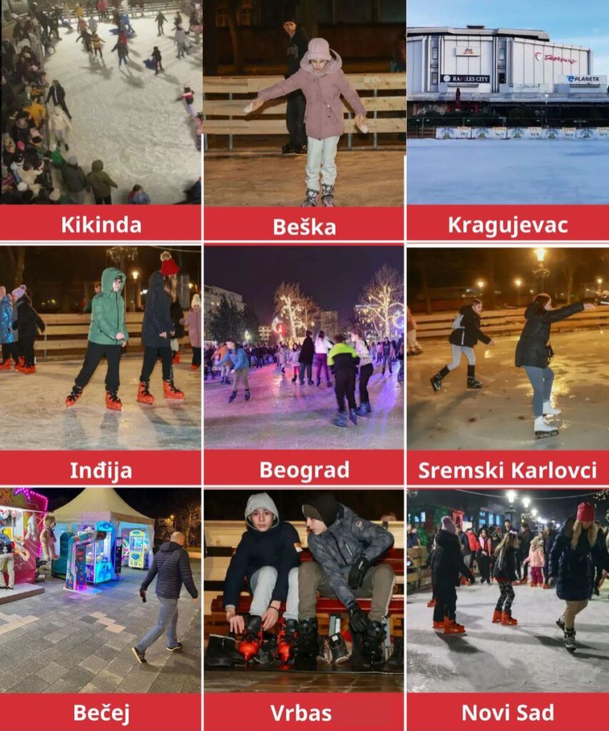 Gradovima u kojima smo postavljali klizališta